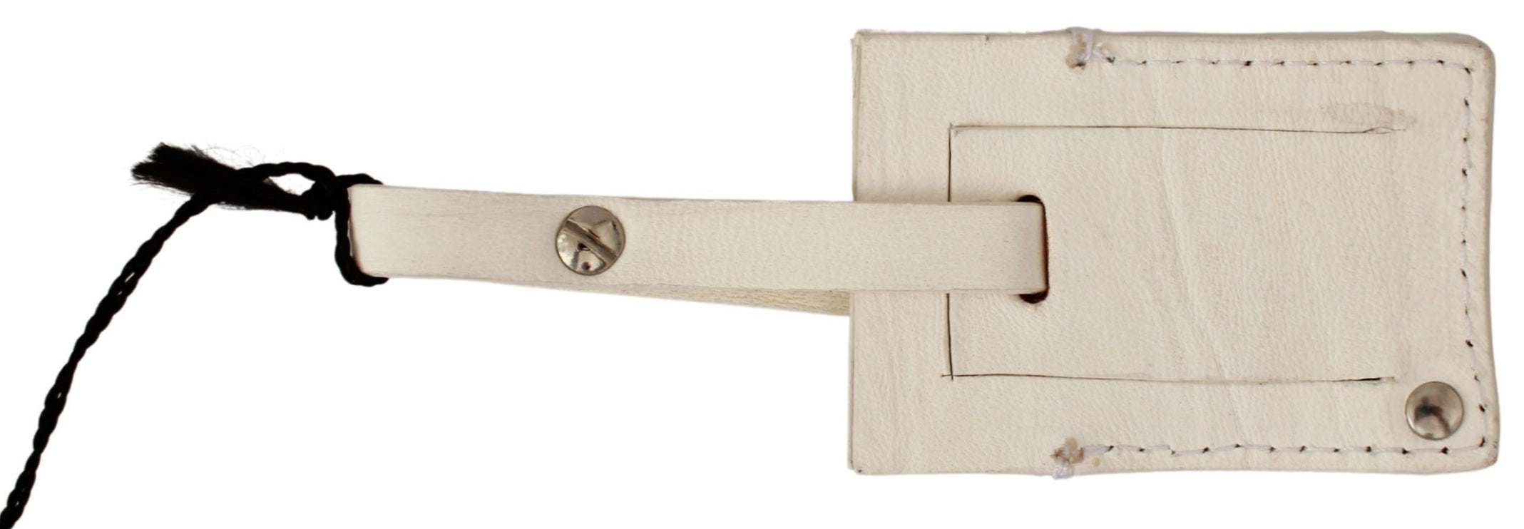 Elegante sleutelhanger van beige leer