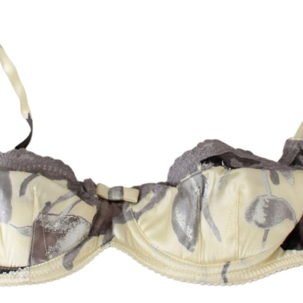 Beige Lace Balconcino Silk Bra