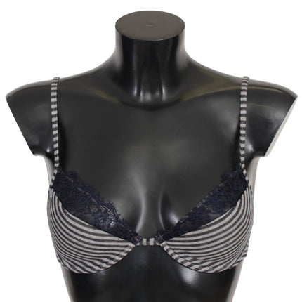 Blauwe strepen kant reggiseno bh