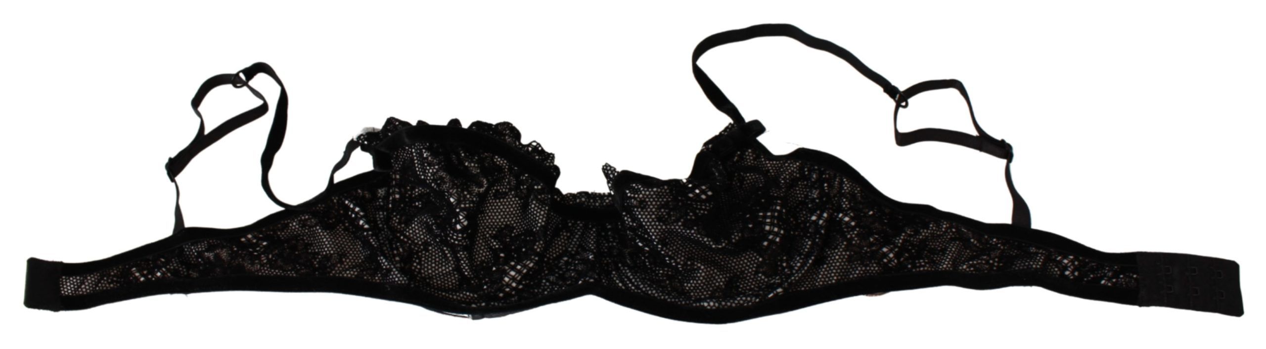 Reggiseno balconcino in maglia nera elegante