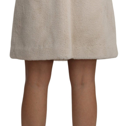 Beige High Taille A-Line mini-rok