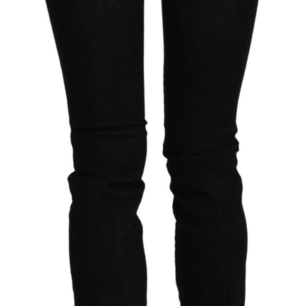 Jean en jean en jean slim noir et slim de taille noire chic