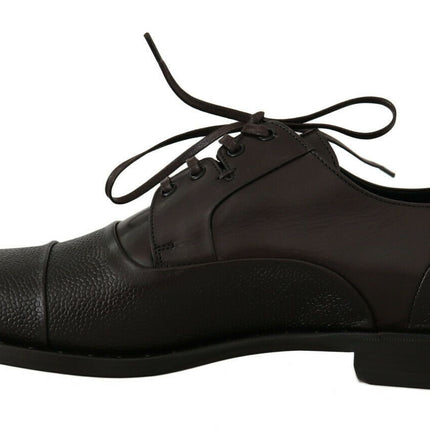 Elegant Brown Leather Formal Lace-ups