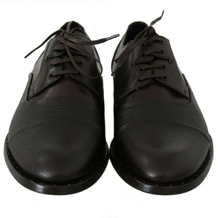 Elegant Brown Leather Formal Lace-ups