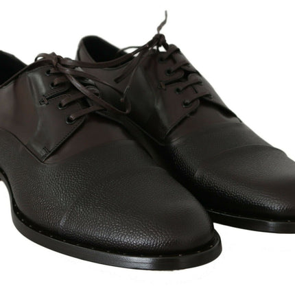 Elegant Brown Leather Formal Lace-ups