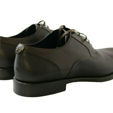 Elegant Brown Leather Formal Lace-ups