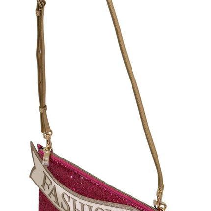 Rose glamour rose scintillant Cleo Purse