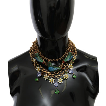 Exquisite Crystal and Brass Necklace