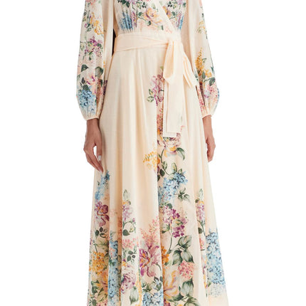 Zimmermann halliday midi wrap dress with pockets