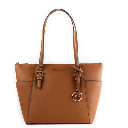 Charlotte Signature Leather Large Top Zip Tote Mandsbag Sac