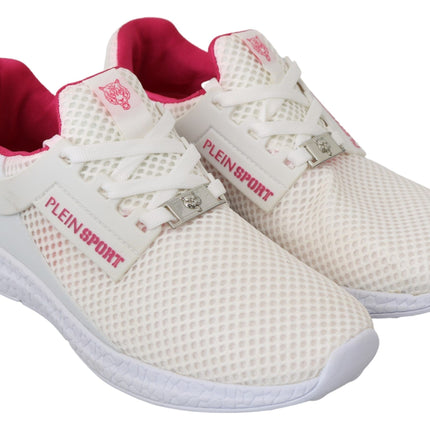 Sneaker Becky bianche chic con accenti rosa