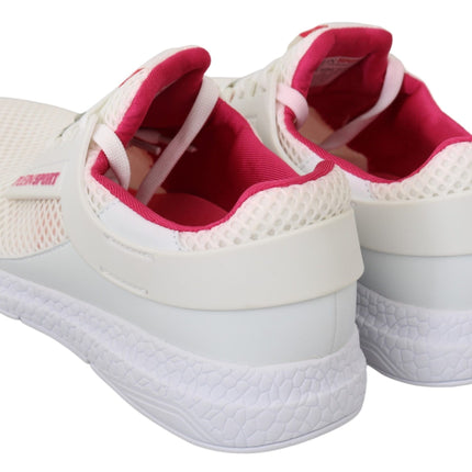 Sneaker Becky bianche chic con accenti rosa