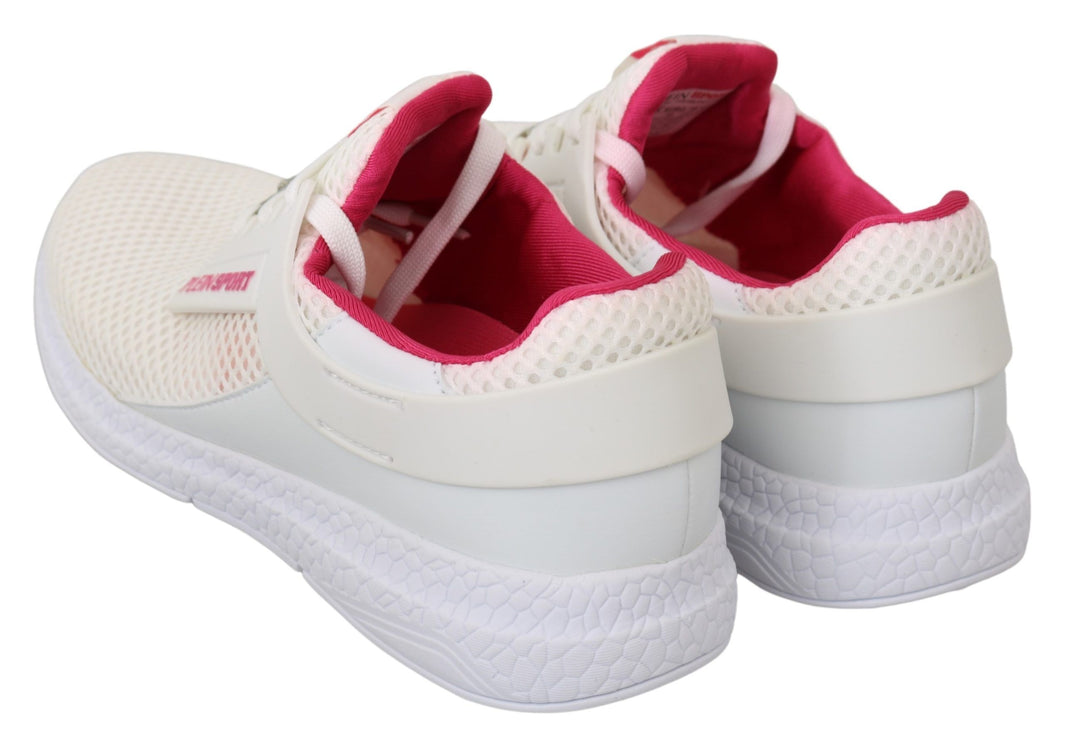 Sneaker Becky bianche chic con accenti rosa