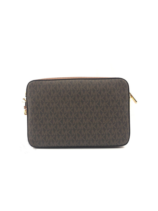 Jet Set Bolso Grande East West Saffiano Cuero Crossbody Bolso [Firma Marrón]