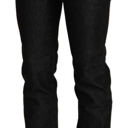 Jean skinny de taille noire chic