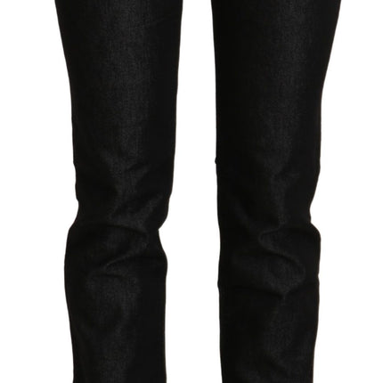 Jean skinny de taille noire chic