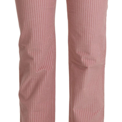 Pantalon hétéro de taille moyenne rose chic