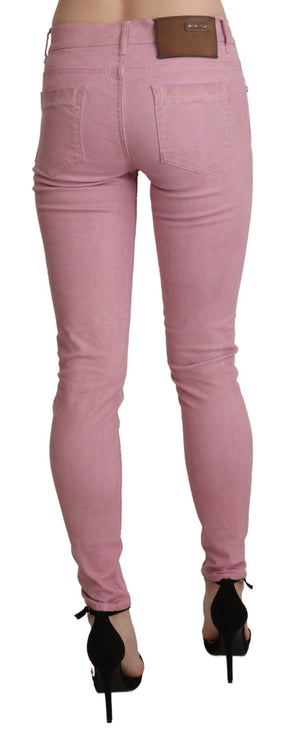 Jeans skinny chic rosa a medio rosa