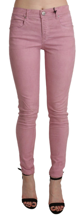 Jeans skinny chic rosa a medio rosa