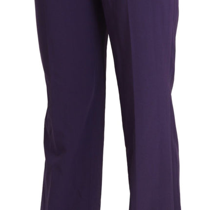 Élégant pantalon droit violet