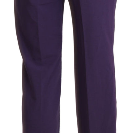 Élégant pantalon droit violet