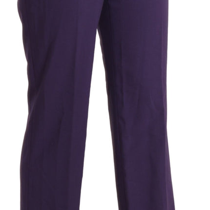 Élégant pantalon droit violet