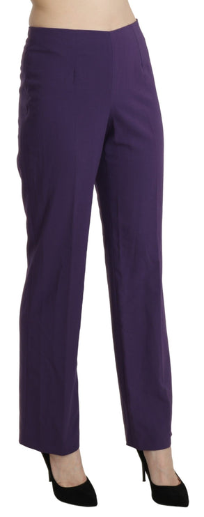 Élégant pantalon droit violet