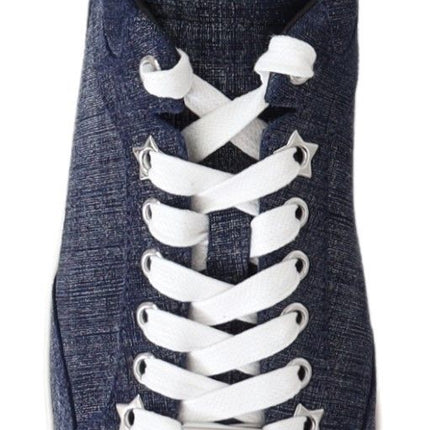 Sneaker in pelle scamosciata in denim blu slip-on chic