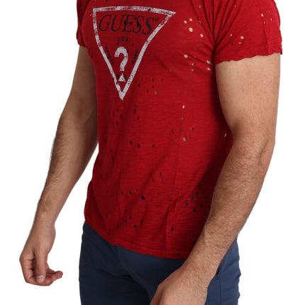 Radiant Red Cotton Stretch T-Shirt