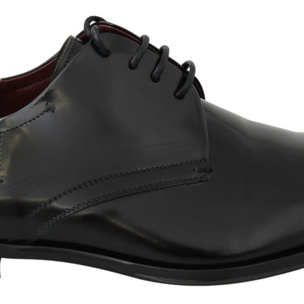 Elegant Black Leather Derby Shoes