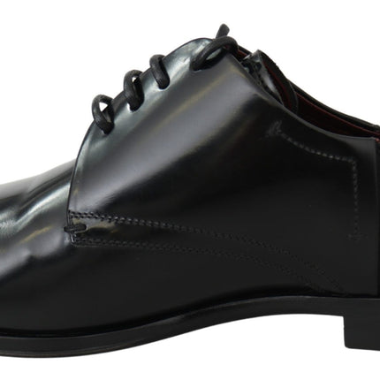 Elegant Black Leather Derby Shoes