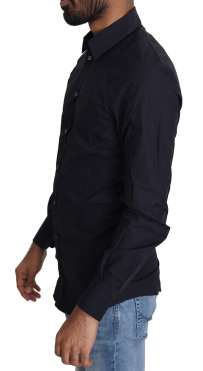 Navy Blue Slim Fit Gold Series overhemd