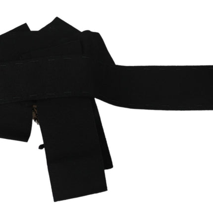 Ceinture de taille en cristal noir élégant