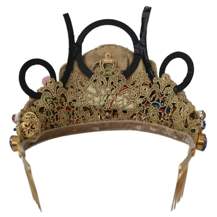 Prachtige kristallen diadeem tiara - Goud Veelkleurig