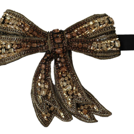 Papillon elegante in seta con strass