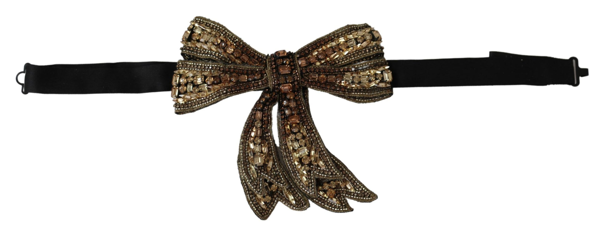 Papillon elegante in seta con strass