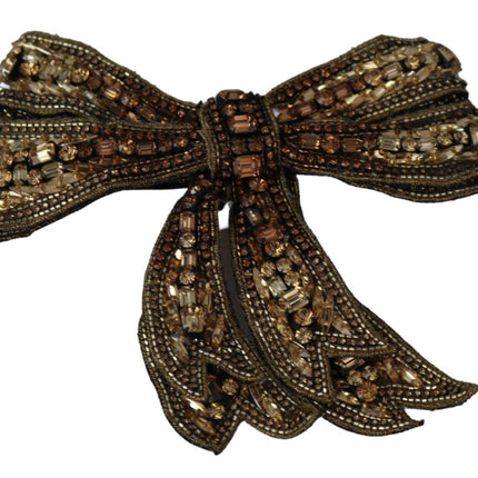 Papillon elegante in seta con strass