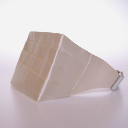 Elegant White Silk Cummerbund