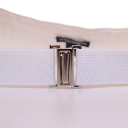 Elegant White Silk Cummerbund