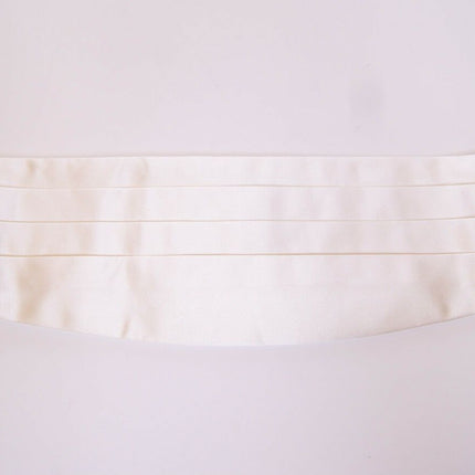 Elegant White Silk Cummerbund