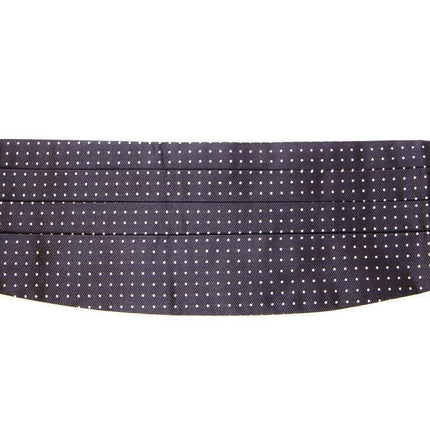 Elegant Black Silk Polka Dot Cummerbund