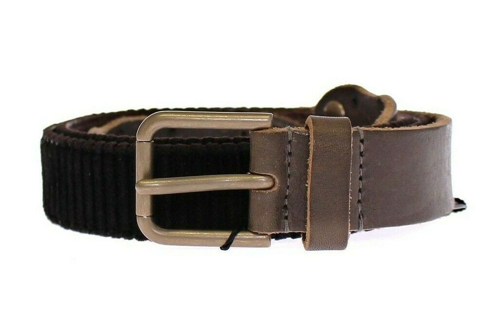 Elegant Leather-Cotton Fusion Men's Belt