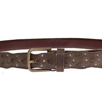 Elegant Leather-Cotton Fusion Men's Belt