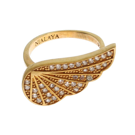 Glamorous Gold Plated Crystal Ring