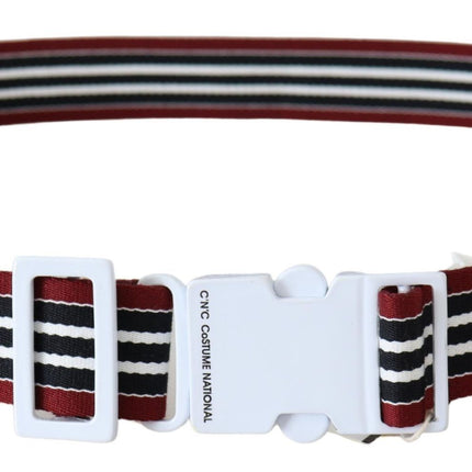 Elegant Stripe Canvas Waist Belt