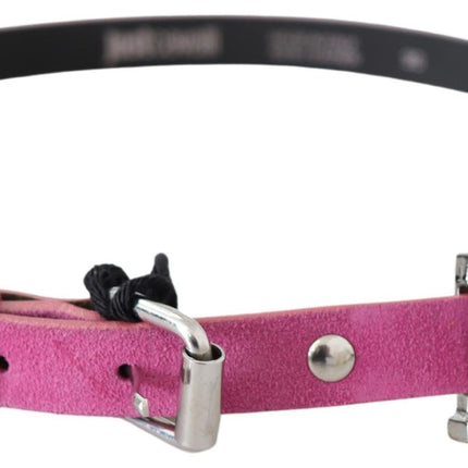 Ceinture de taille en cuir rose Fuschia