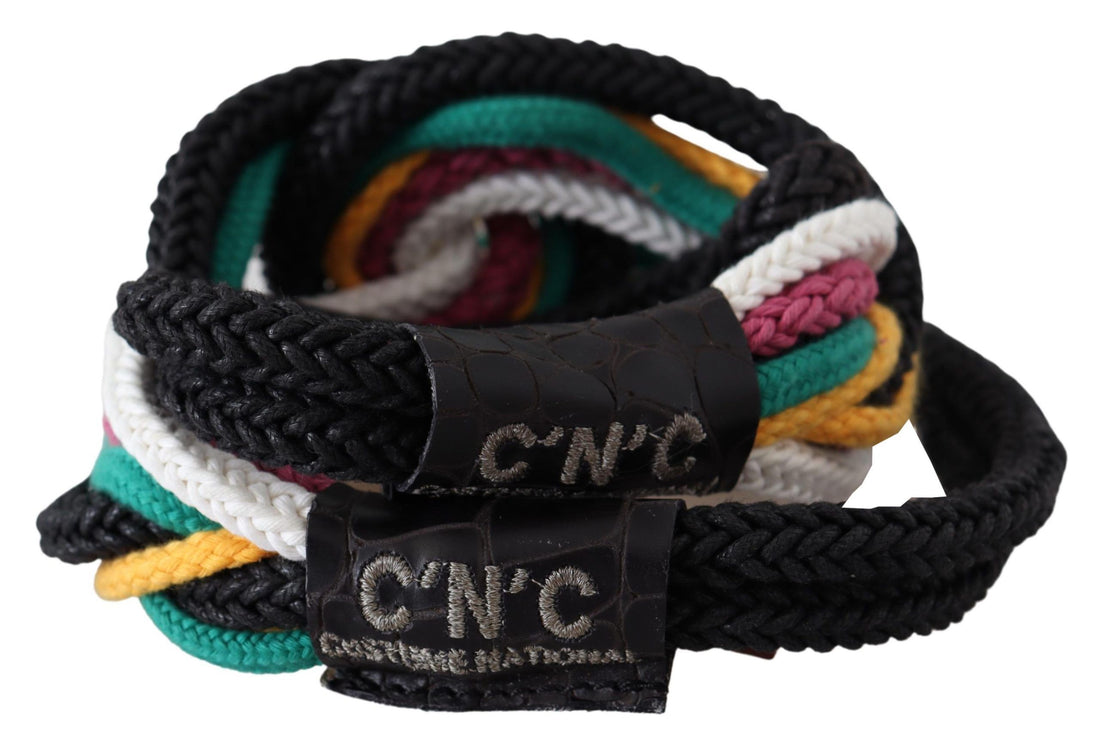 Ceinture de corde tortissante chic multicolore