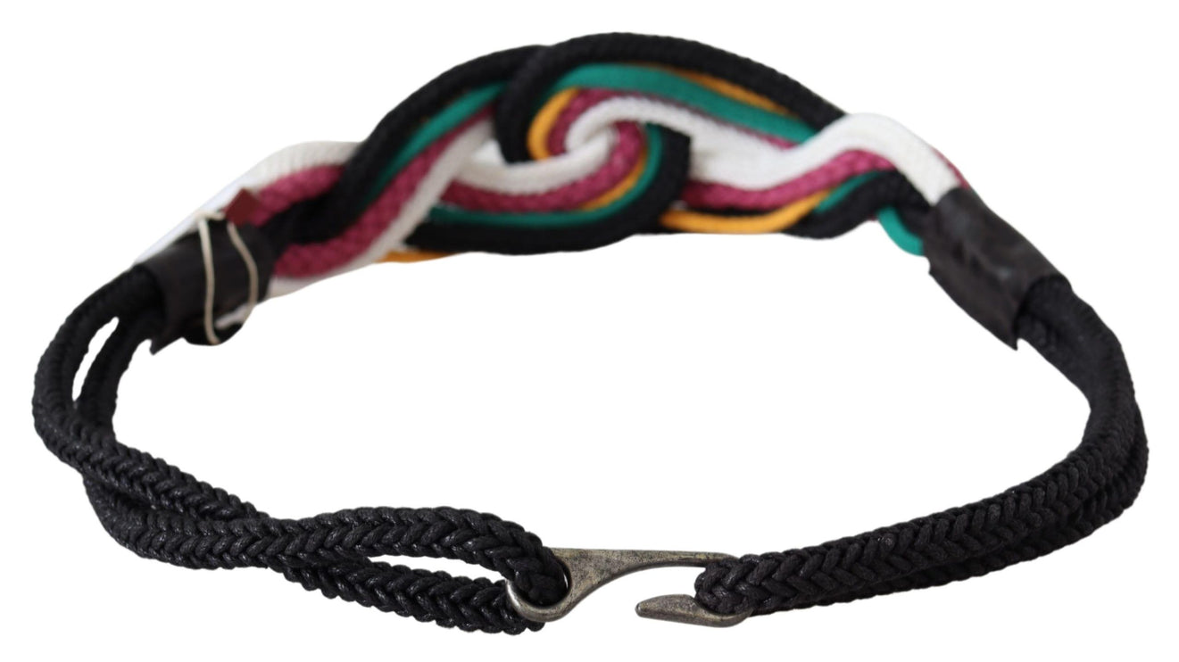 Ceinture de corde tortissante chic multicolore