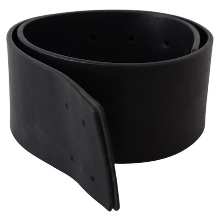 Ceinture en cuir noir solide élégant