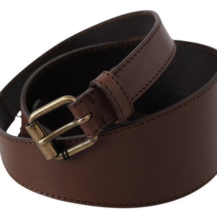 Ceinture de mode en cuir brun foncé chic